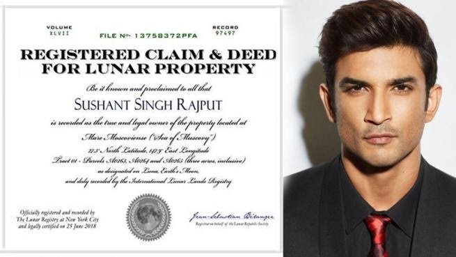 Actor Sushant Singh Rajput Has Bought A Piece Of Land On Moon! The ...