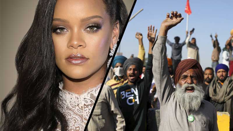 Rihanna Initiates Global Support for Farmers; Bollywood and Indian Cricketers Calls it a Propaganda, Supports Govt