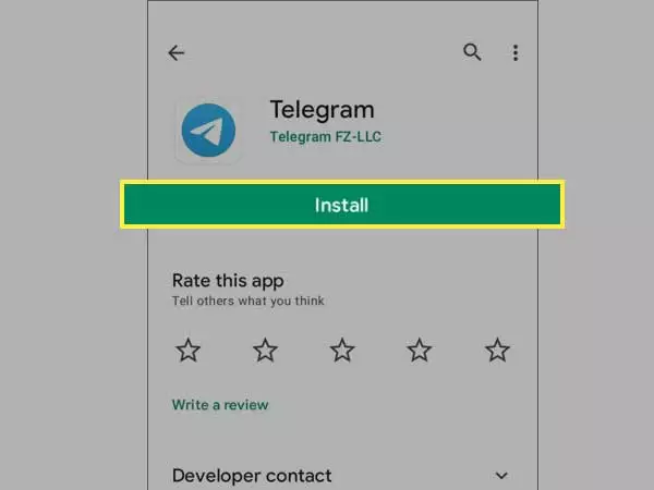 Install Telegram app 