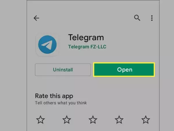 Open Telegram app