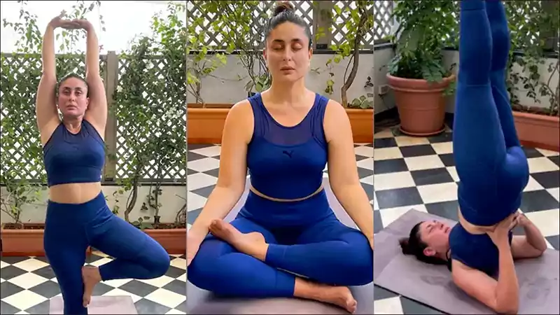 Kareena Kapoor doing yoga