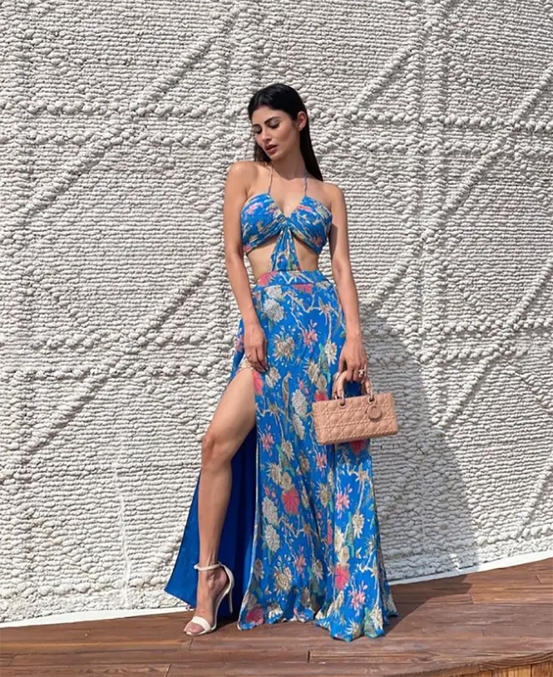 Mouni Roy in Body Cut-Out Dresss