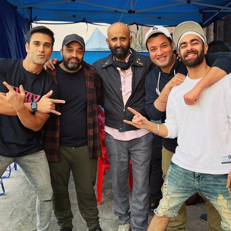 A still from the sets of Fukrey 3