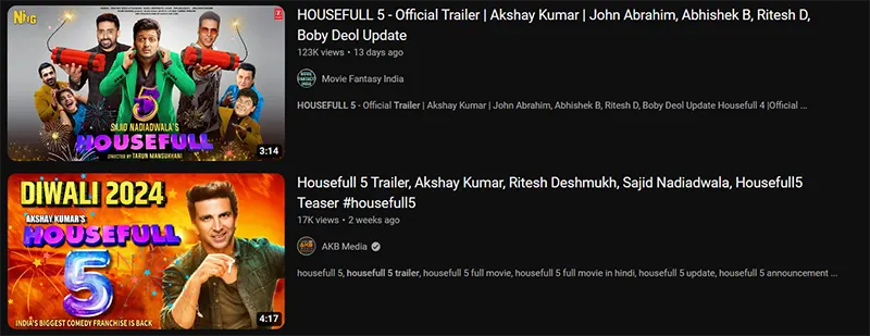 Fan-Made Trailers of Housefull 5