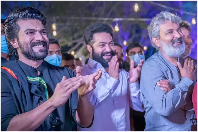 S. S. Rajamouli, Jr. NTR, and Ram Charan