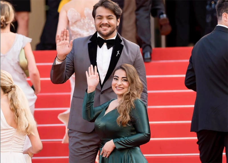 Ashish with his Sister at Cannes