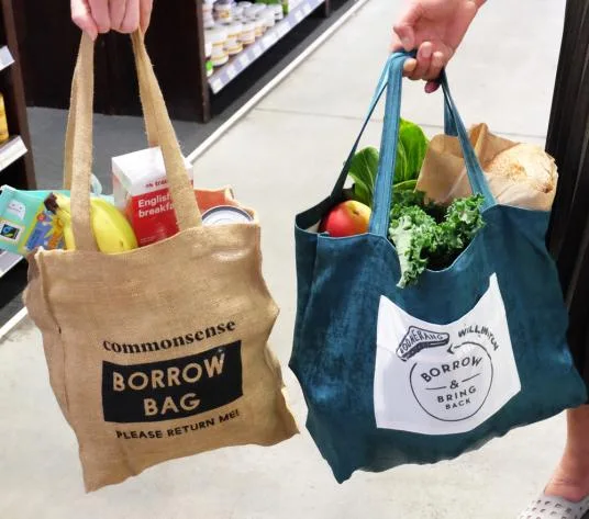 Recycled Tote Bags Save Space and Give Continuous Exposure