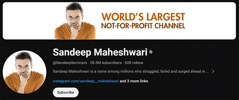 Sandeep Maheshwari YouTube Channel
