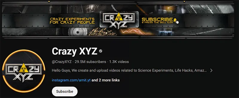 Crazy XYZ YouTube Channel