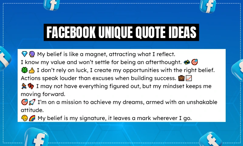 Facebook Unique Quote Ideas
