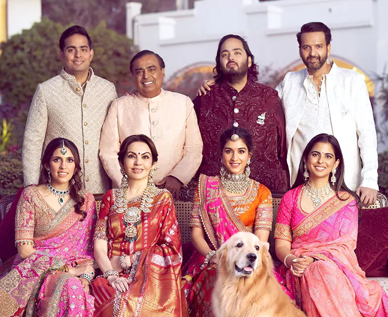 Anant Ambani with family