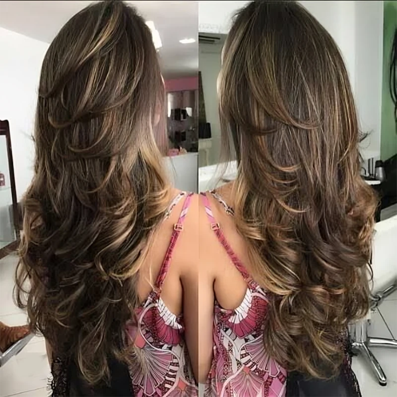 set with layer haircut