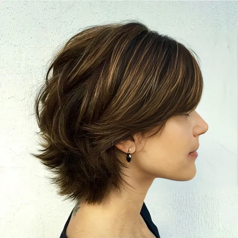 stepcut hairstyle for shorter hair
