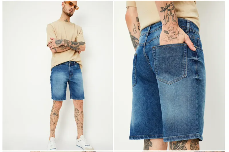 Men’s Faded Denim Shorts 