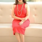 Honey Rose in Red dress 