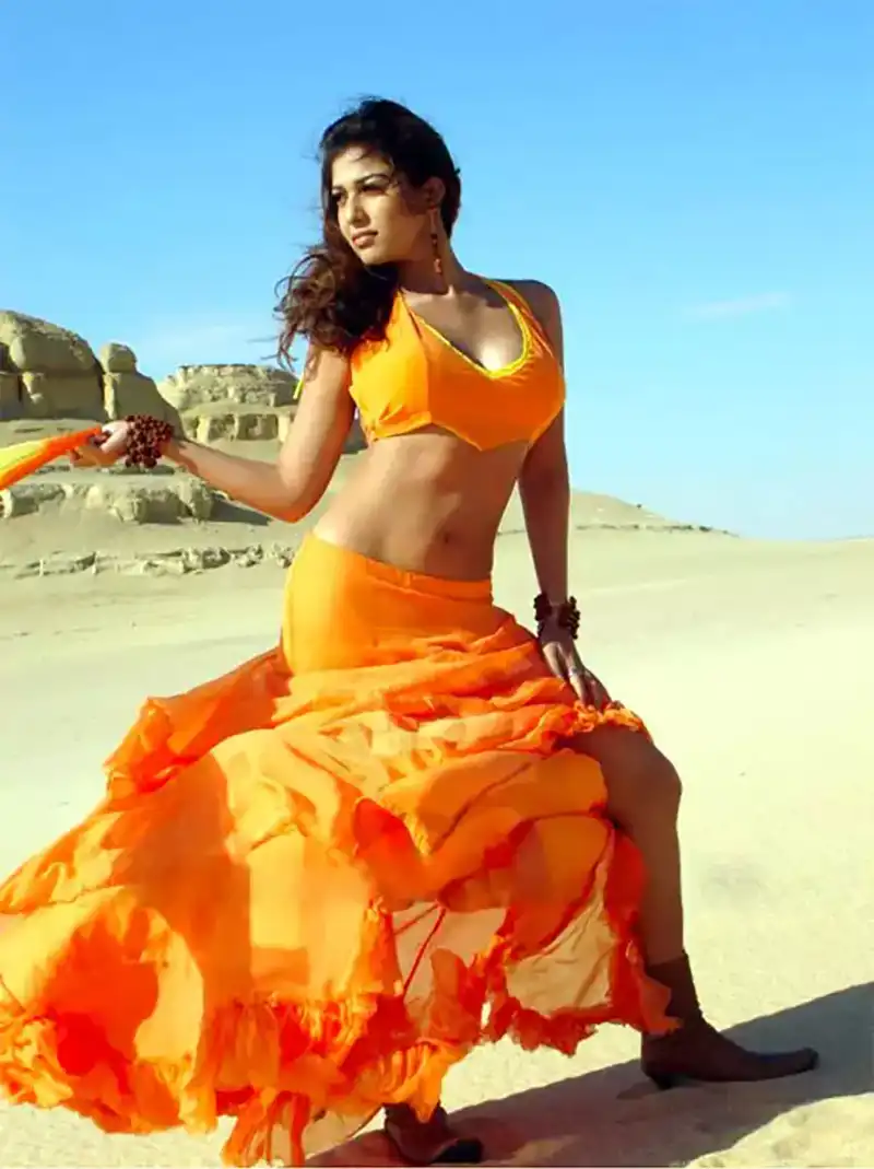 Nayantara Hot Avatar in Orange Outfit 