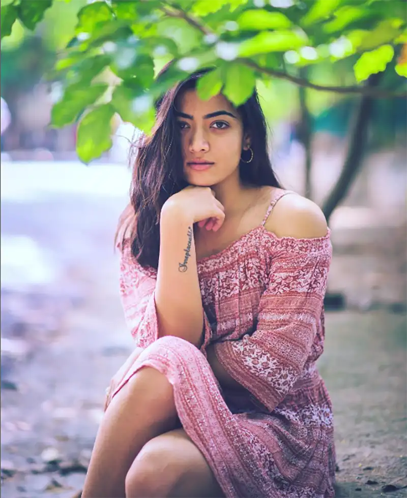 No Makeup Look of Rashmika Mandanna