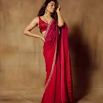 Rashmika Hot Photo in Red Saree