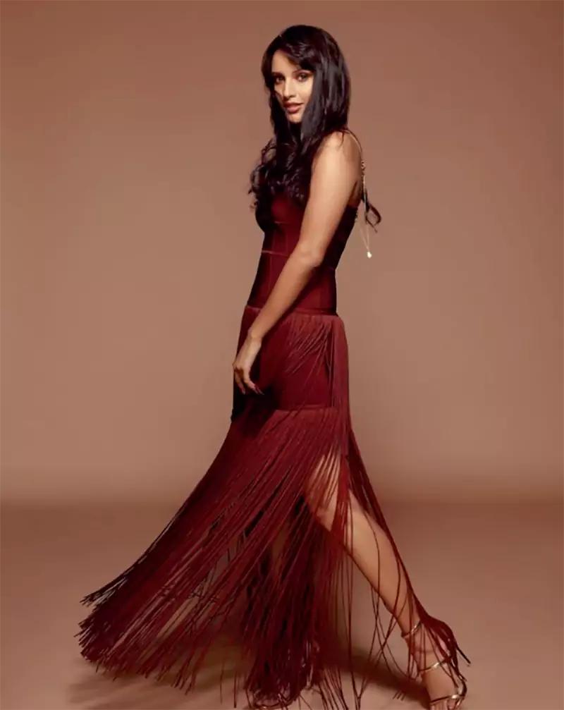 Tripti Dimri Hot Photos in Maroon Dress